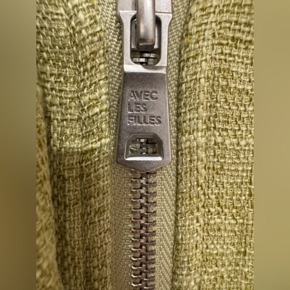 NWOT Anthropologie Avec Les Filles Tweed Cropped Hooded Jacket • Artichoke • M - Picture 9 of 12